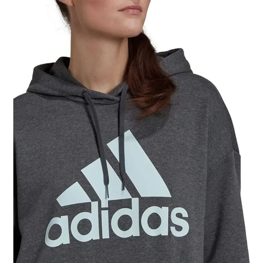NEW! Adidas‎ Women's Logo Fleece Sweatshirt Hoodie GREY M